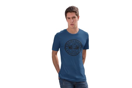 Train Hard Or Go Home, Round Neck Gym Tshirt (Blue Tshirt) - Clothes for Gym Lovers - Suitable for Gym Going Person - Foremost Gifting Material for Your Friends and Close Ones