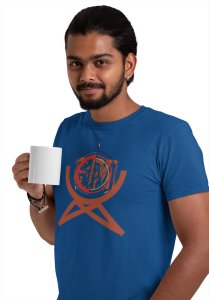 Target Board Round Neck Gym Tshirt - Clothes for Gym Lovers (Blue Tshirt) - Suitable for Gym Going Person - Foremost Gifting Material for Your Friends and Close Ones