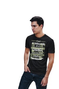 Change machine - Black - printed T-shirts -Abstract Funny thoughtful creative illustrations - Men's stylish clothing - Cool tees for boys