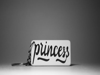 Prince And Princess-White -Valentine's Special Keychains(Pack Of 2)