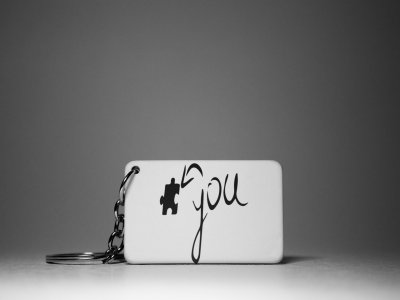 Puzzle-Me And You-Couple Keychain -White -Valentine's Special Keychains(Pack Of 2)