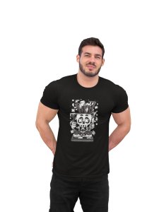 Skull (chess pieces) -printed round crew neck youth-oriented cotton tshirts for men