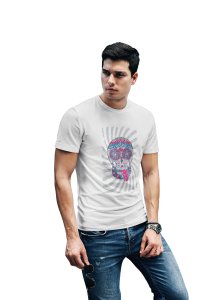 Scary tees printed White T-shirts - Men's stylish clothing - Cool tees for boys