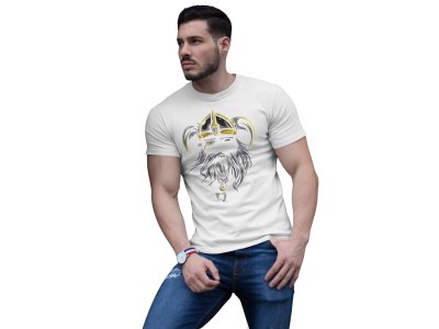 Pirate - White - printed T-shirts -Abstract Funny thoughtful creative illustrations - Men's stylish clothing - Cool tees for boys