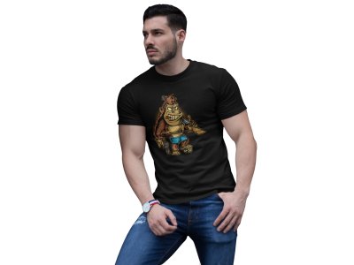 Orangutans with guns -round crew neck cotton tshirts for men
