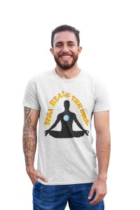 Yoga Heals the soul - White - Comfortable Yoga T-shirts for Yoga Printed Men's T-shirts White