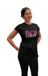 Dog lover - Black-printed cotton t-shirt - comfortable, stylish