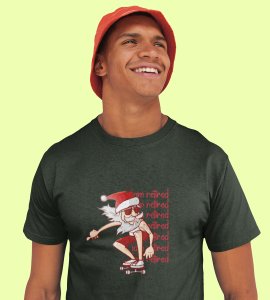 Savage Santa: Cool Printed T-shirt (Green) Perfect Gift For Secret Santa