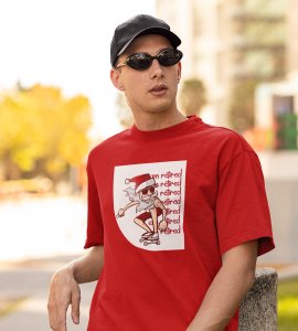 Savage Santa: Cool Printed T-shirt (Red) Perfect Gift For Secret Santa