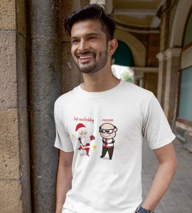Corporate Santa: Funny Printed T-shirt (White) Best Gift For Secret Santa