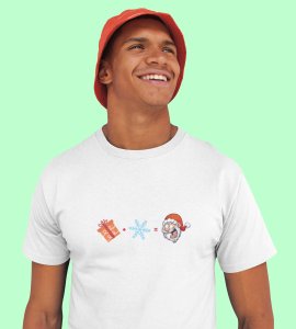 Gift + Winter = Christmas : Romantic Printed T-shirt (White) Amazing Gift For Boys Girls