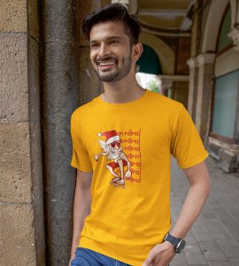 Savage Santa: Cool Printed T-shirt (Yellow) Perfect Gift For Secret Santa
