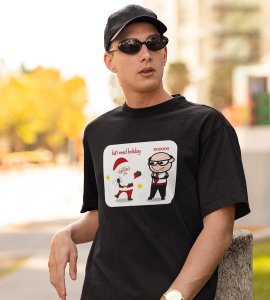 Corporate Santa: Funny Printed T-shirt (Black) Best Gift For Secret Santa