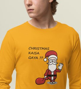How Was Your Christmas: Best DesignedFull Sleeve T-shirt Yellow Amazing Gift For Secret Santa