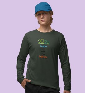 Postive Vibes: Good Vibes DesignedFull Sleeve T-shirt Green Unique Gift For New Year Boys Girls