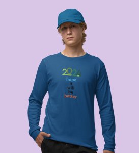 Postive Vibes: Good Vibes DesignedFull Sleeve T-shirt Blue Unique Gift For New Year Boys Girls