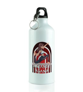 Anjaneyasana Power Pose with Bold Arch Design Aluminium Printed Sipper Bottle 600ml
