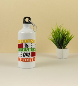 Success and Effort Go Together Quote Aluminium Printed Sipper Bottle 600ml