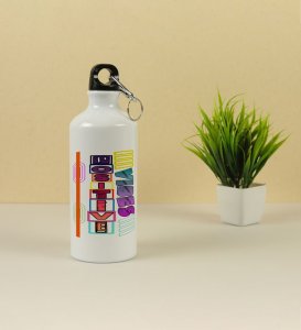 Good Vibes Only Positivity Message Aluminium Printed Sipper Bottle 600ml