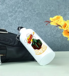 Spinning Light Magic with Diwali Spark Theme Aluminium Printed Sipper Bottle 600ml