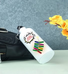 Add a Festive Twist to Every Sip Aluminium Printed Sipper Bottle 600ml